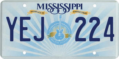MS license plate YEJ224