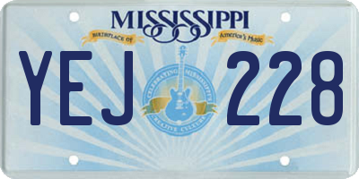 MS license plate YEJ228