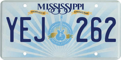 MS license plate YEJ262