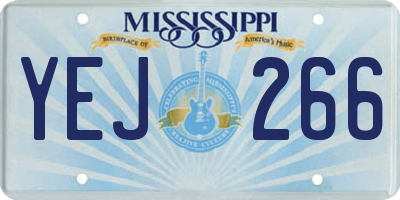 MS license plate YEJ266