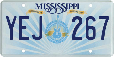 MS license plate YEJ267
