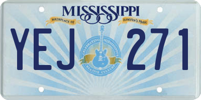 MS license plate YEJ271