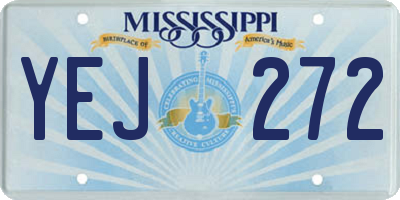 MS license plate YEJ272