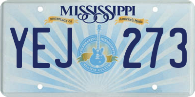 MS license plate YEJ273