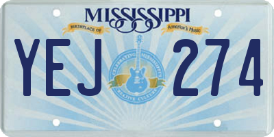 MS license plate YEJ274