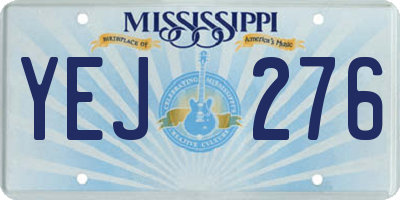 MS license plate YEJ276