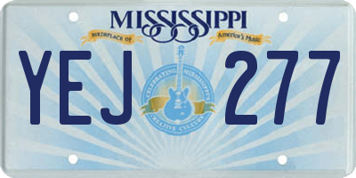 MS license plate YEJ277