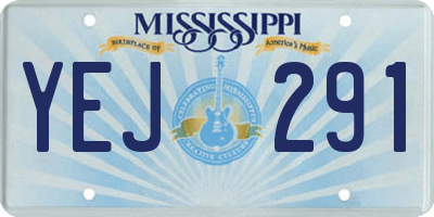 MS license plate YEJ291