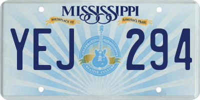 MS license plate YEJ294