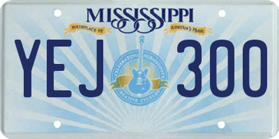 MS license plate YEJ300