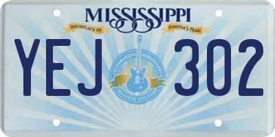 MS license plate YEJ302