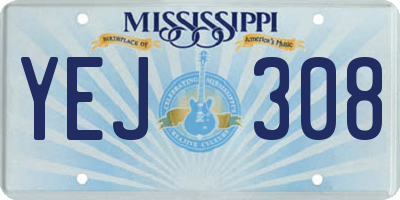 MS license plate YEJ308