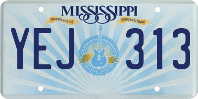 MS license plate YEJ313