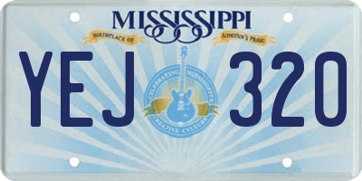 MS license plate YEJ320