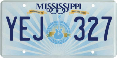 MS license plate YEJ327