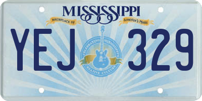 MS license plate YEJ329