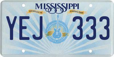 MS license plate YEJ333
