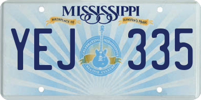 MS license plate YEJ335