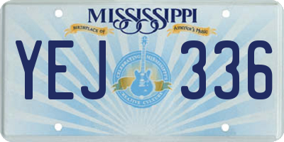 MS license plate YEJ336