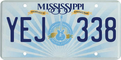 MS license plate YEJ338