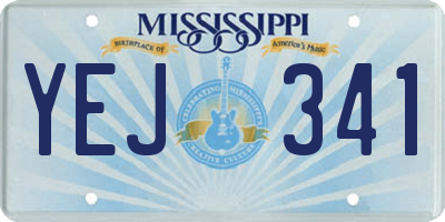 MS license plate YEJ341