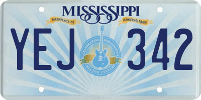 MS license plate YEJ342