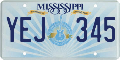 MS license plate YEJ345
