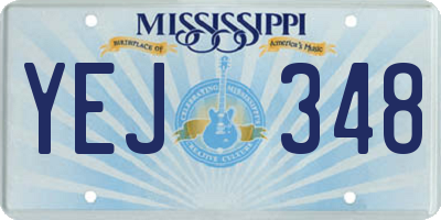 MS license plate YEJ348