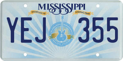 MS license plate YEJ355