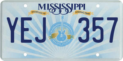 MS license plate YEJ357
