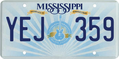 MS license plate YEJ359