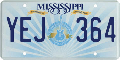 MS license plate YEJ364