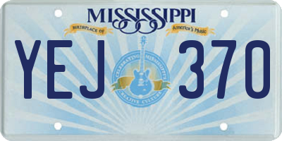 MS license plate YEJ370