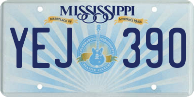 MS license plate YEJ390