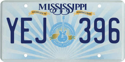 MS license plate YEJ396