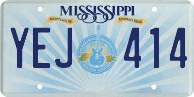 MS license plate YEJ414