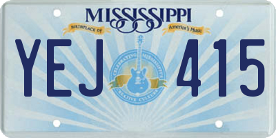 MS license plate YEJ415