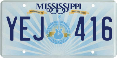 MS license plate YEJ416