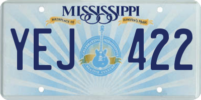 MS license plate YEJ422