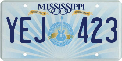MS license plate YEJ423