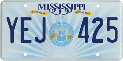 MS license plate YEJ425