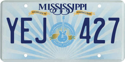 MS license plate YEJ427
