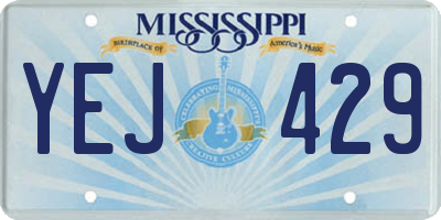 MS license plate YEJ429