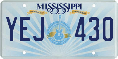 MS license plate YEJ430