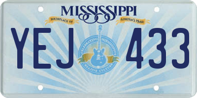 MS license plate YEJ433