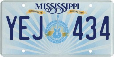 MS license plate YEJ434
