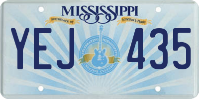 MS license plate YEJ435