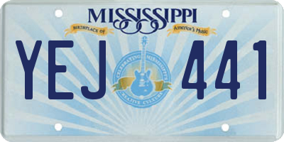 MS license plate YEJ441