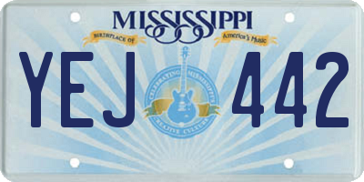 MS license plate YEJ442