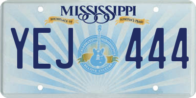 MS license plate YEJ444